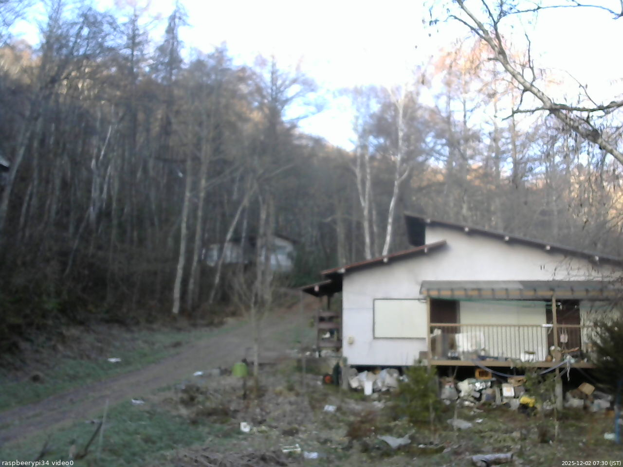 長野県菅平高原 ゆたか山荘 西側(坂上) 2025/12/02 07:30