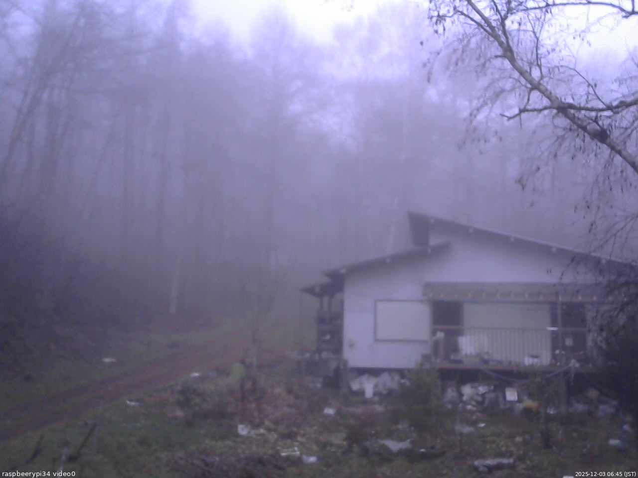 長野県菅平高原 ゆたか山荘 西側(坂上) 2025/12/03 06:45