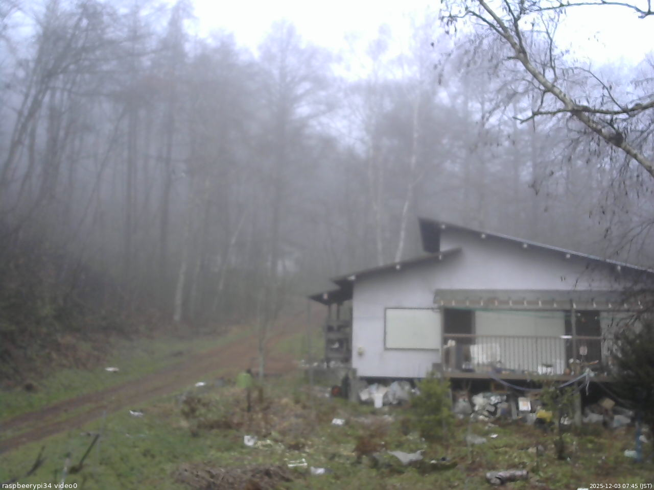 長野県菅平高原 ゆたか山荘 西側(坂上) 2025/12/03 07:45
