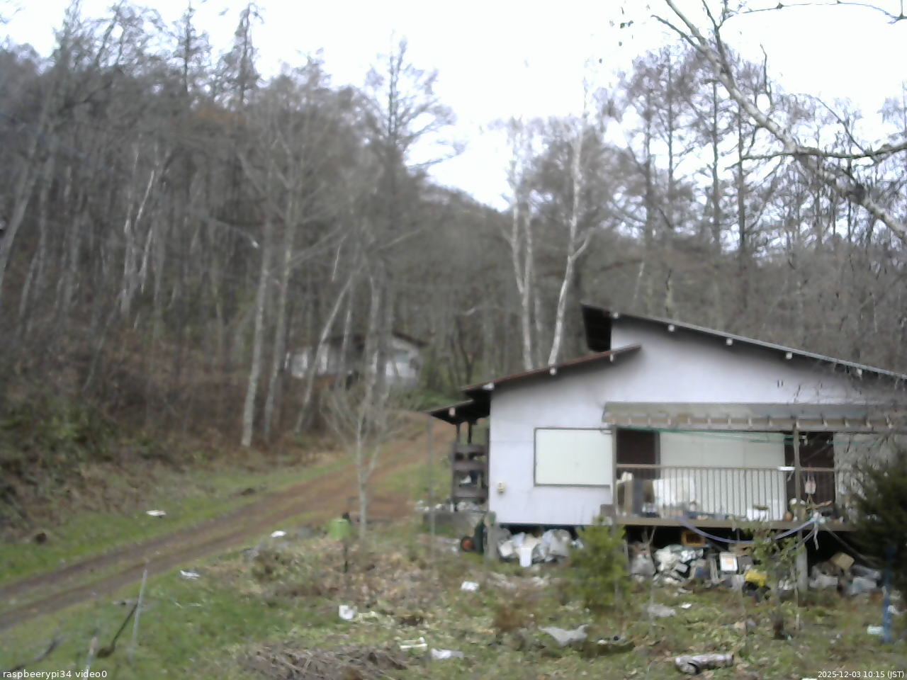 長野県菅平高原 ゆたか山荘 西側(坂上) 2025/12/03 10:15