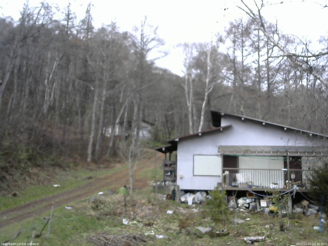 長野県菅平高原 ゆたか山荘 西側(坂上) 2025/12/03 10:30