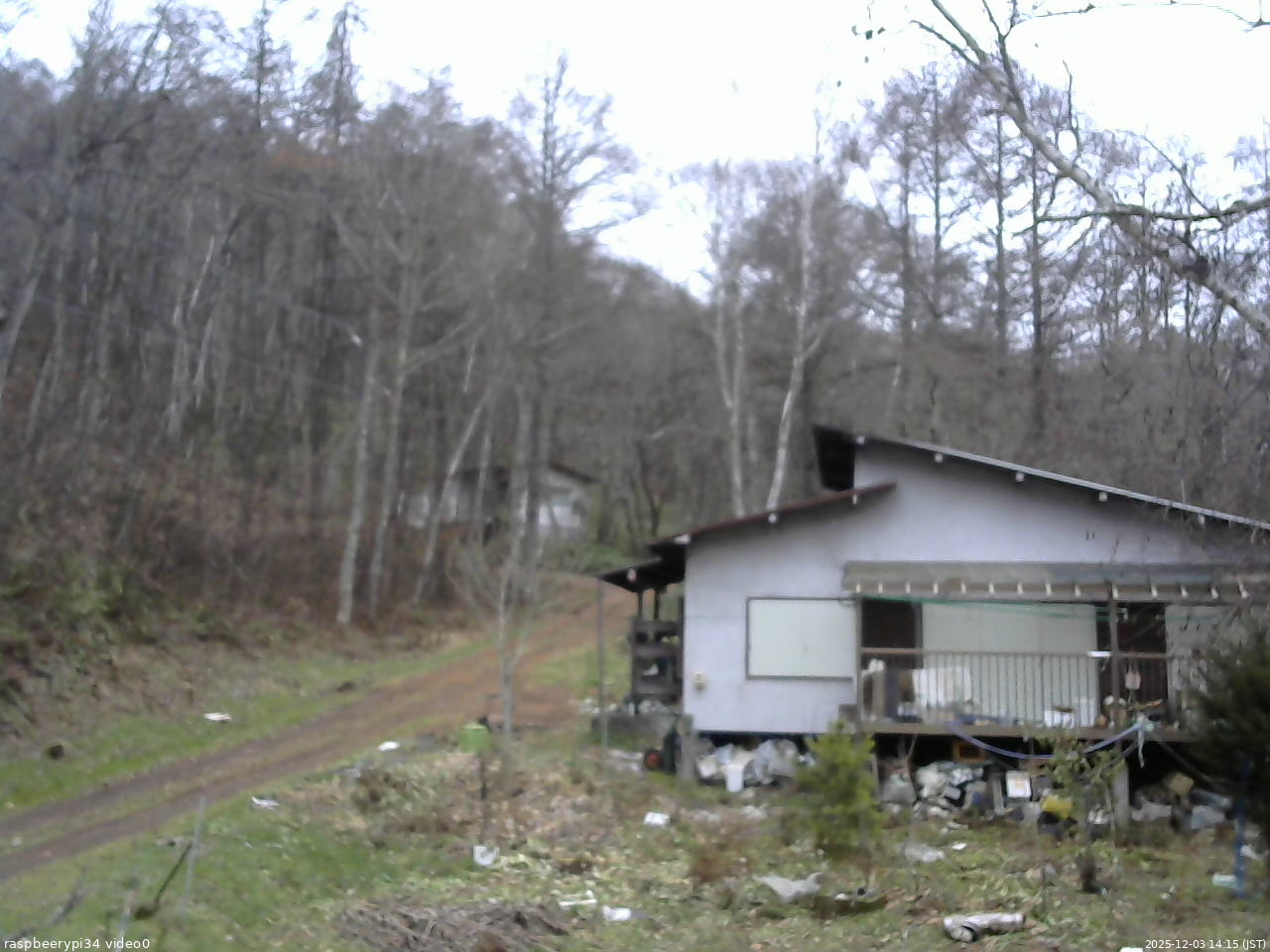 長野県菅平高原 ゆたか山荘 西側(坂上) 2025/12/03 14:15