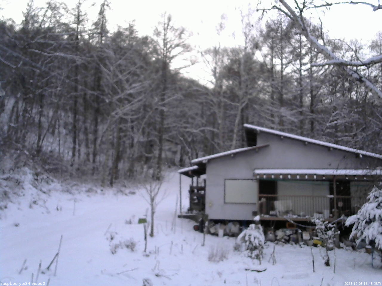 長野県菅平高原 ゆたか山荘 西側(坂上) 2025/12/05 16:45