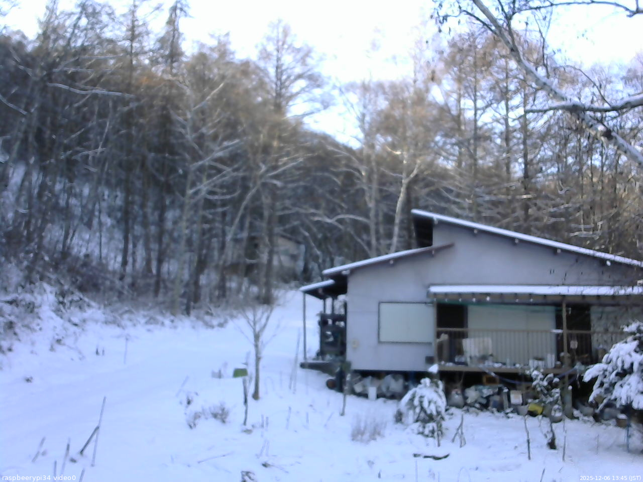 長野県菅平高原 ゆたか山荘 西側(坂上) 2025/12/06 13:45