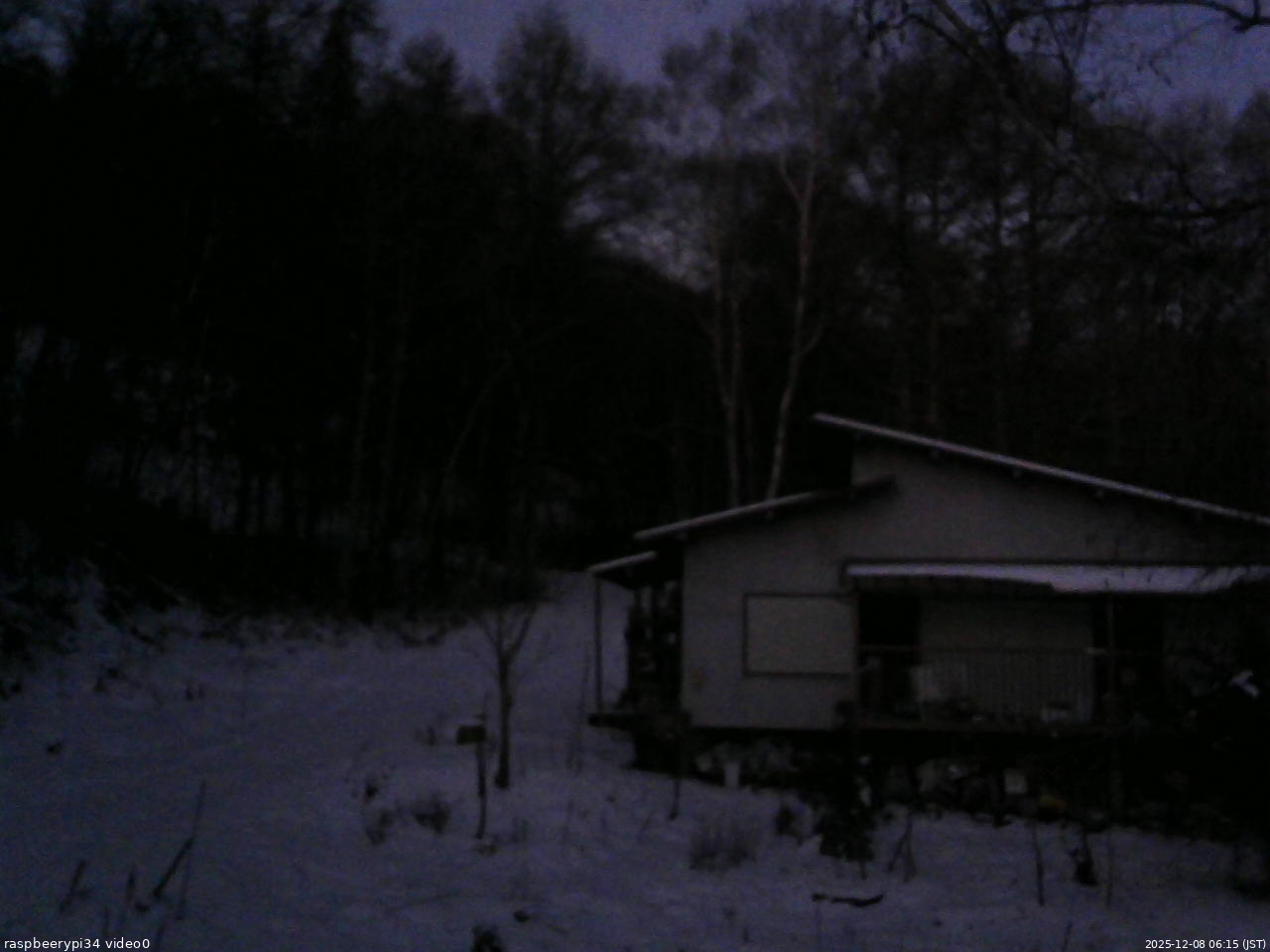長野県菅平高原 ゆたか山荘 西側(坂上) 2025/12/08 06:15