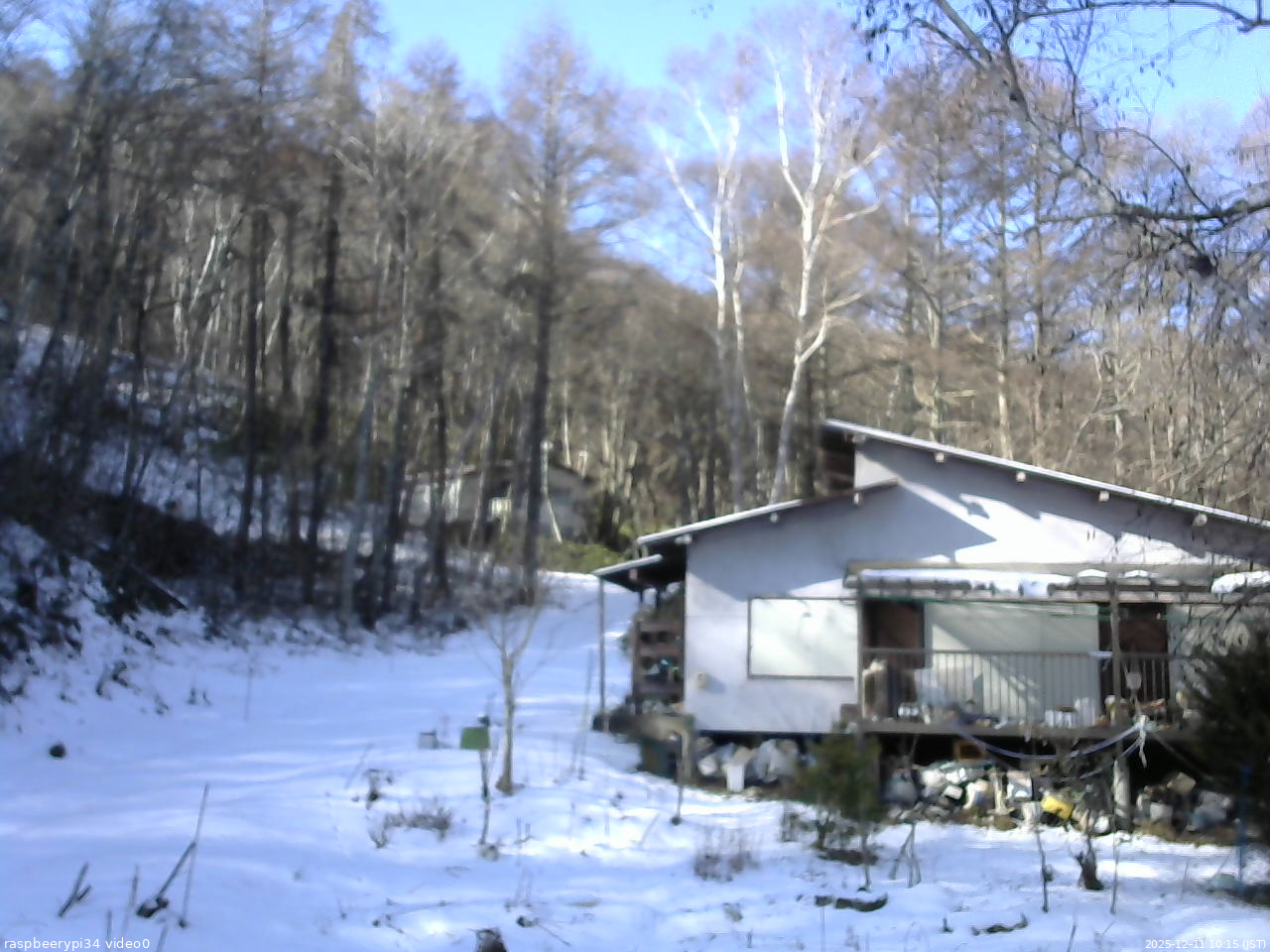 長野県菅平高原 ゆたか山荘 西側(坂上) 2025/12/11 10:15
