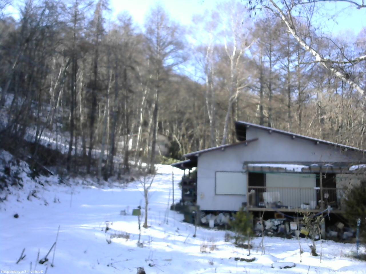 長野県菅平高原 ゆたか山荘 西側(坂上) 2025/12/11 11:45