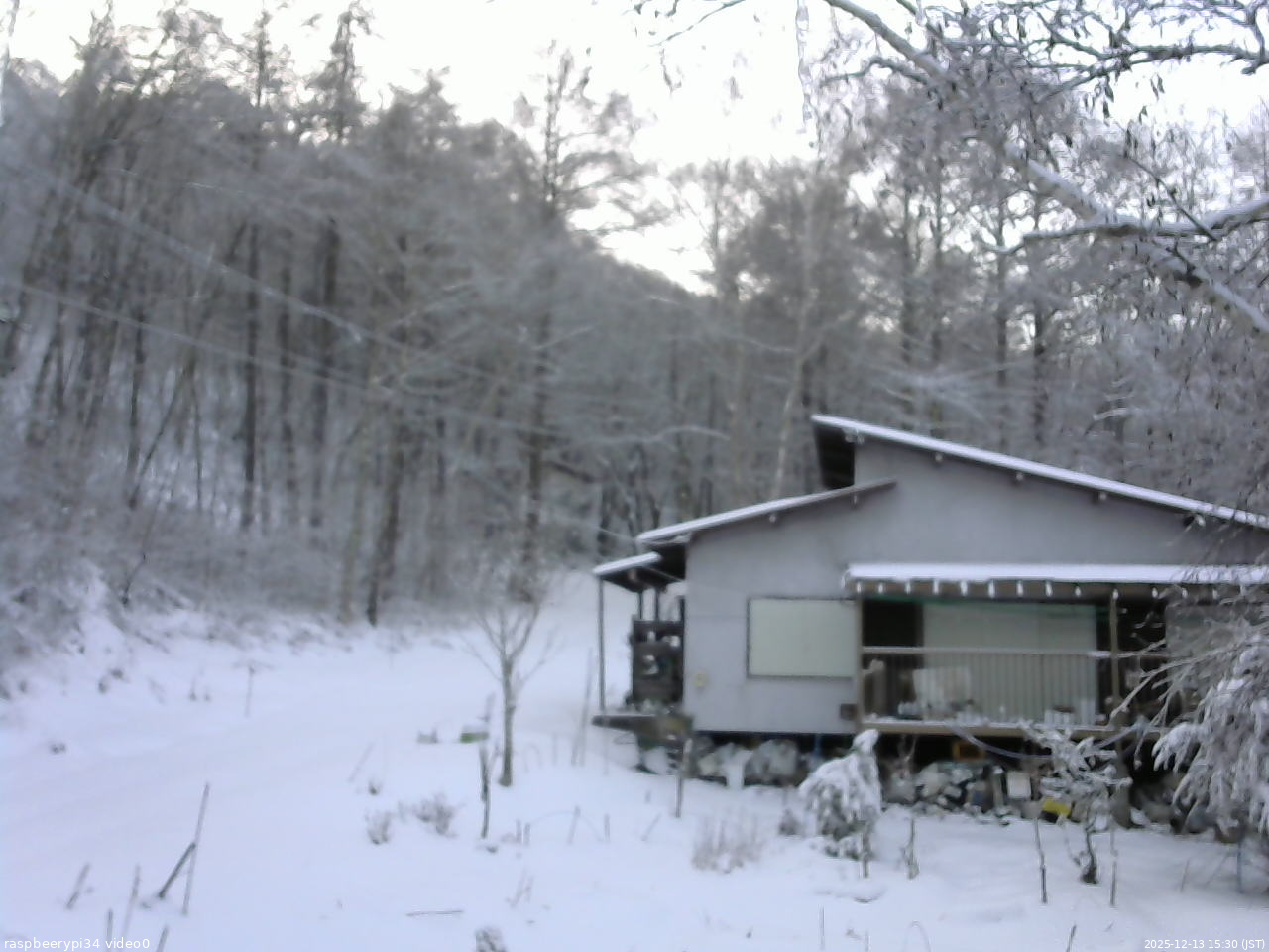 長野県菅平高原 ゆたか山荘 西側(坂上) 2025/12/13 15:30