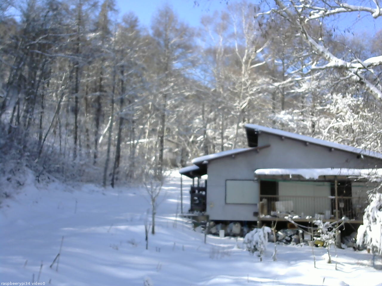 長野県菅平高原 ゆたか山荘 西側(坂上) 2025/12/16 11:30
