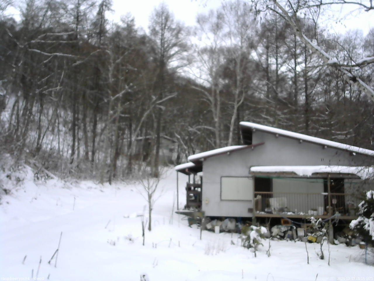 長野県菅平高原 ゆたか山荘 西側(坂上) 2025/12/17 15:15