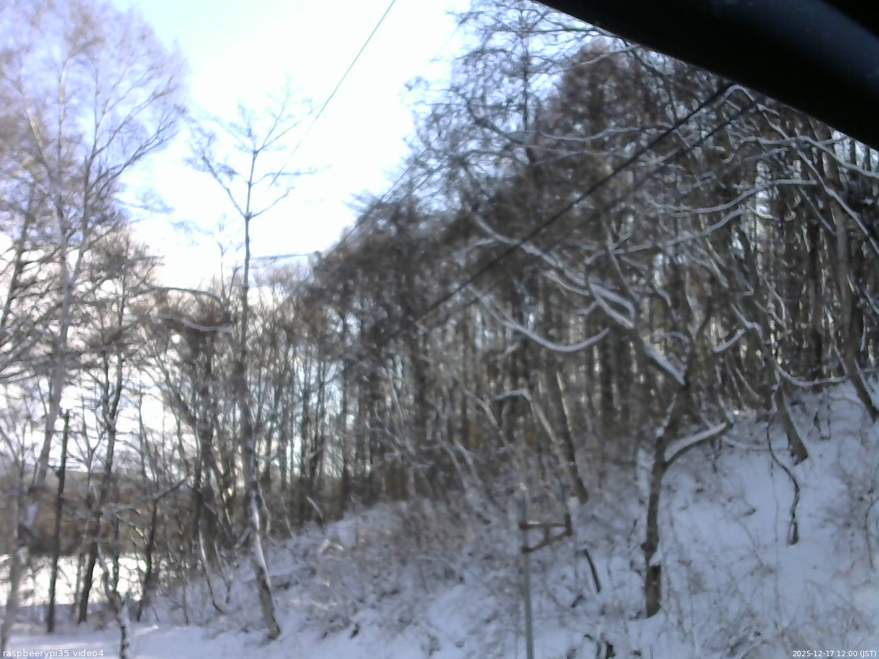長野県菅平高原 ゆたか山荘 東側上空 2025/12/17 12:00