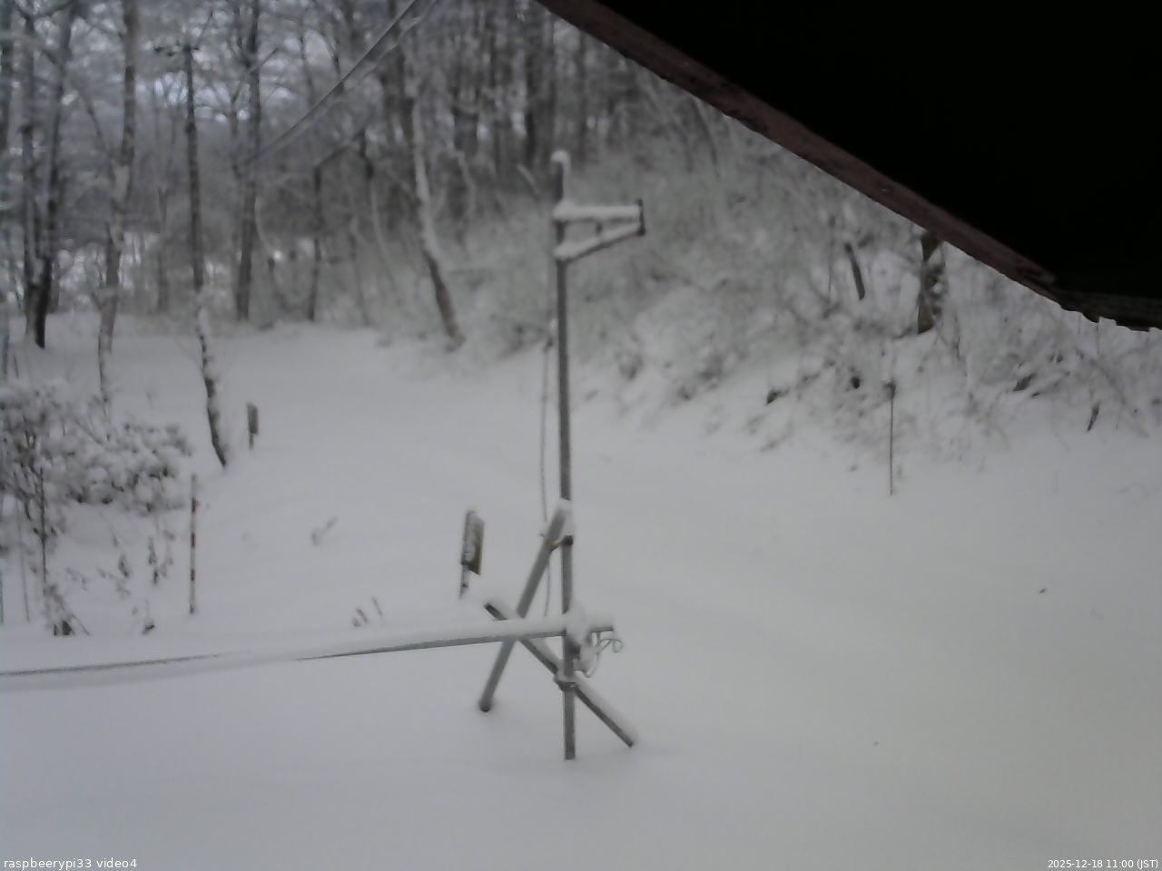 長野県菅平高原 ゆたか山荘 東側(坂下) 2025/12/18 11:00