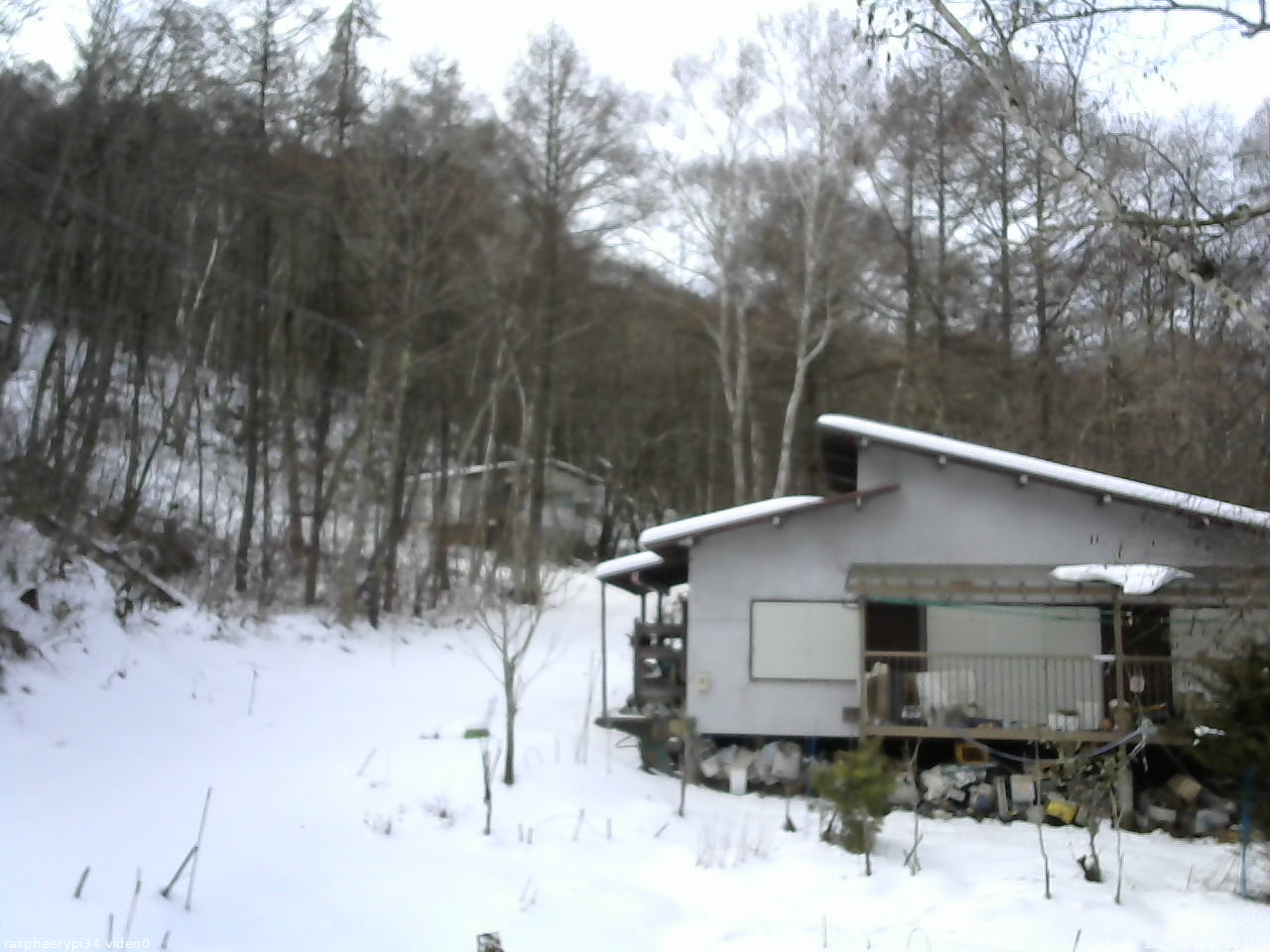 長野県菅平高原 ゆたか山荘 西側(坂上) 2025/12/20 12:00