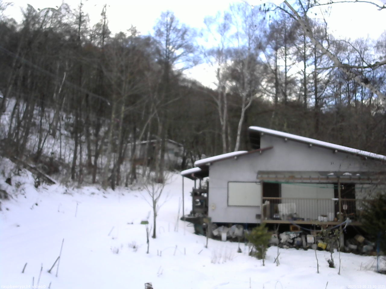 長野県菅平高原 ゆたか山荘 西側(坂上) 2025/12/20 15:30