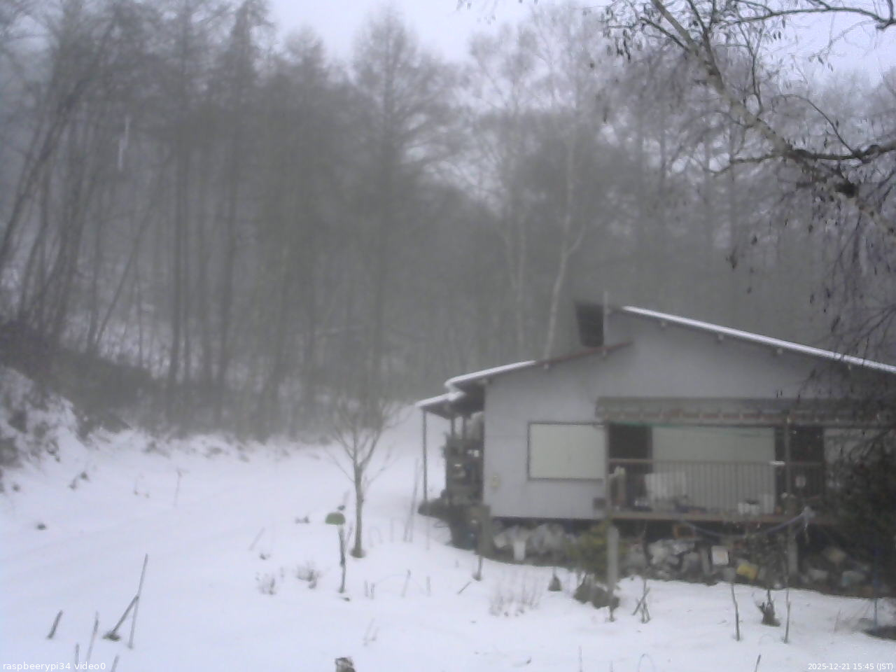 長野県菅平高原 ゆたか山荘 西側(坂上) 2025/12/21 15:45