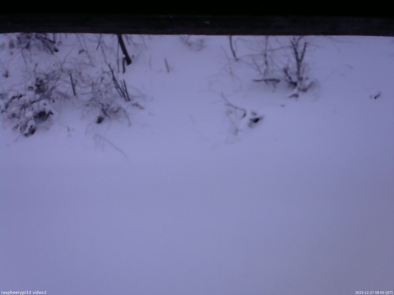 長野県菅平高原 ゆたか山荘 南側 2025/12/27 08:00