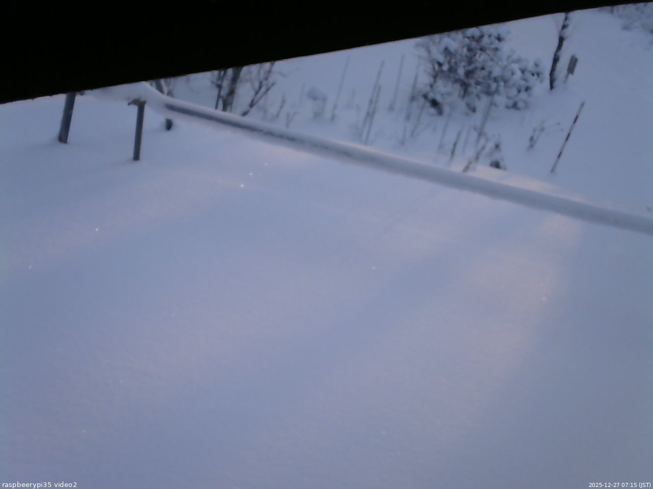 長野県菅平高原 ゆたか山荘 駐車場 2025/12/27 07:15
