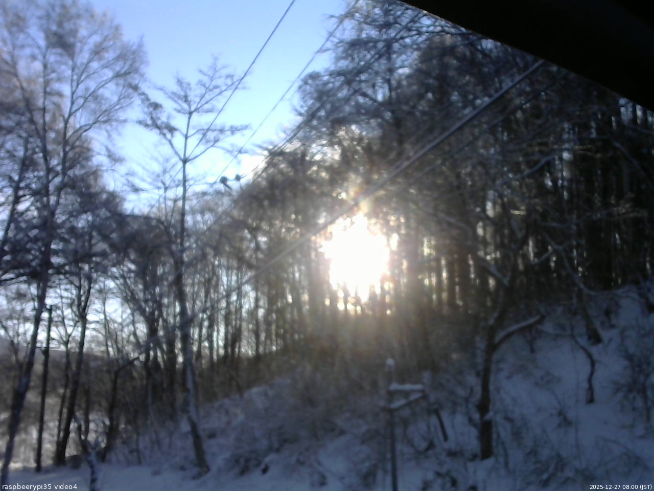 長野県菅平高原 ゆたか山荘 東側上空 2025/12/27 08:00