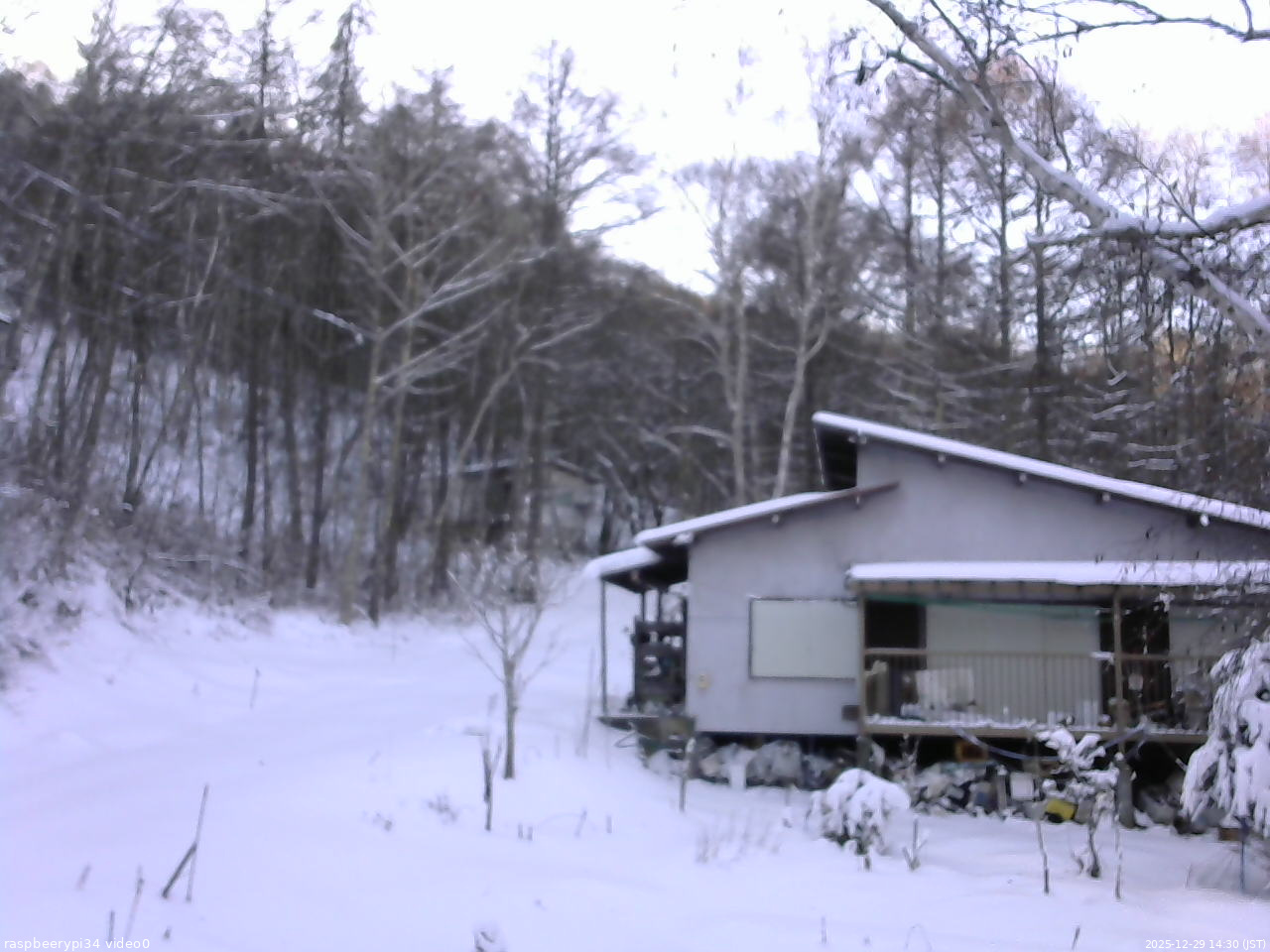 長野県菅平高原 ゆたか山荘 西側(坂上) 2025/12/29 14:30