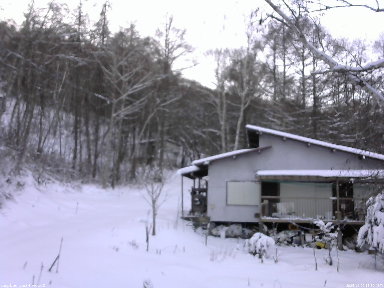 長野県菅平高原 ゆたか山荘 西側(坂上) 2025/12/29 15:30