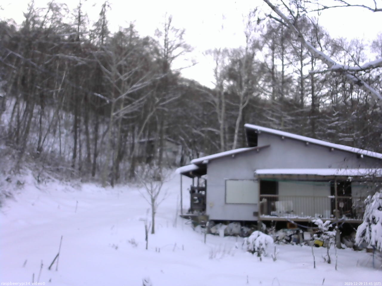 長野県菅平高原 ゆたか山荘 西側(坂上) 2025/12/29 15:45