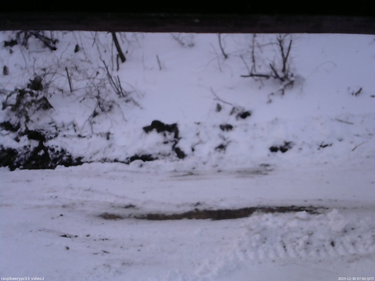 長野県菅平高原 ゆたか山荘 南側 2025/12/30 07:00