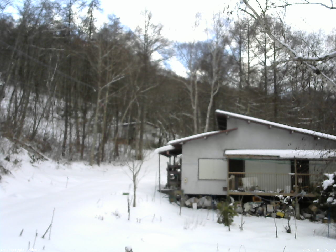 長野県菅平高原 ゆたか山荘 西側(坂上) 2025/12/30 14:45