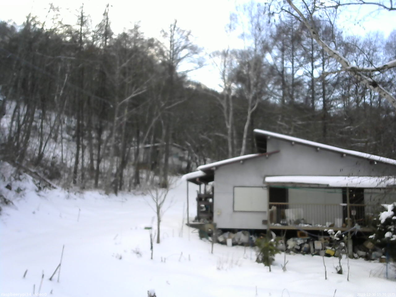 長野県菅平高原 ゆたか山荘 西側(坂上) 2025/12/30 15:30