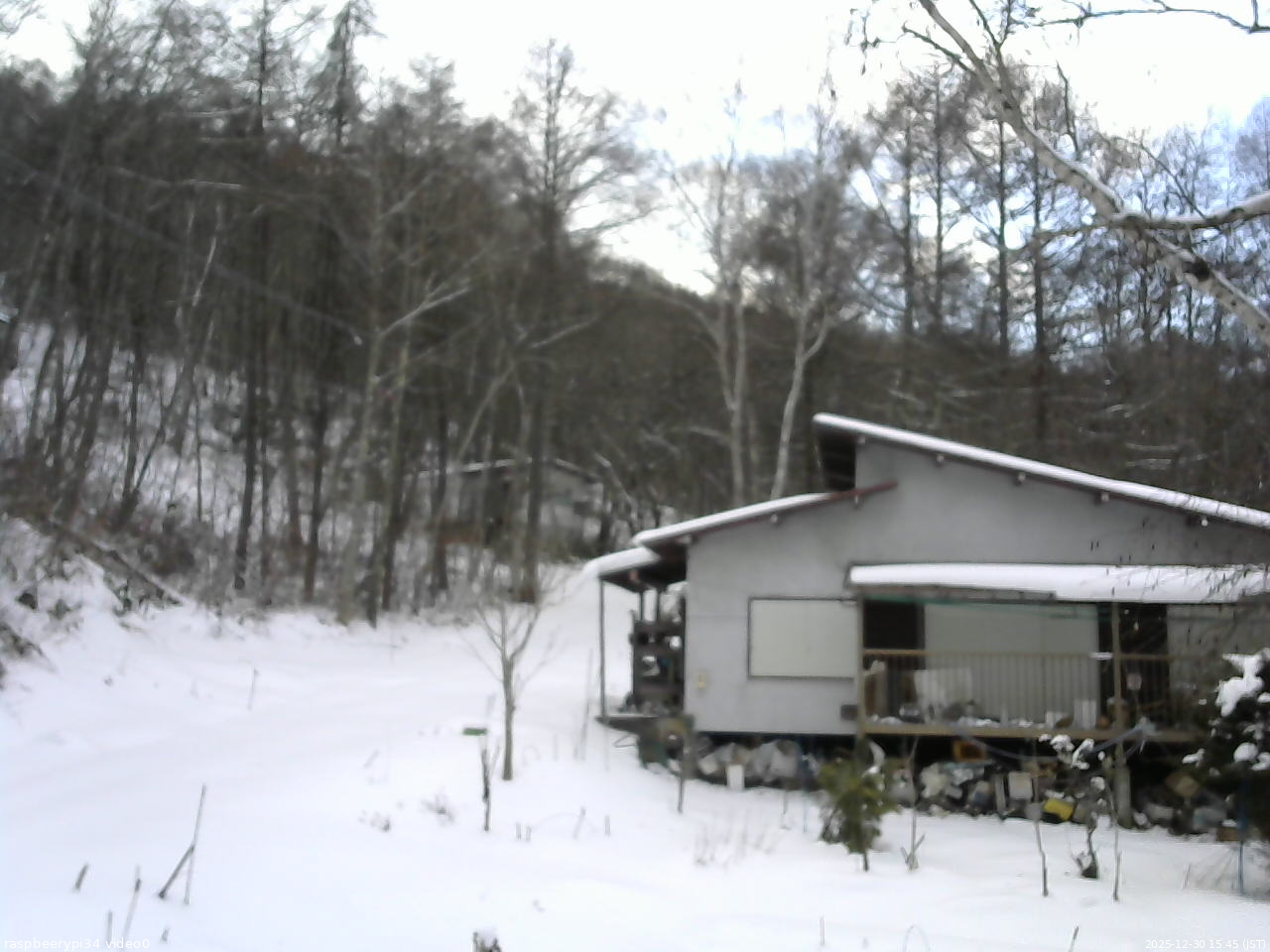 長野県菅平高原 ゆたか山荘 西側(坂上) 2025/12/30 15:45