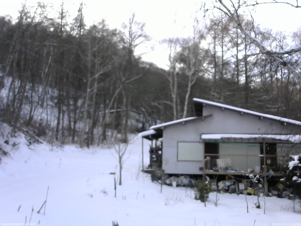 長野県菅平高原 ゆたか山荘 西側(坂上) 2025/12/31 14:15