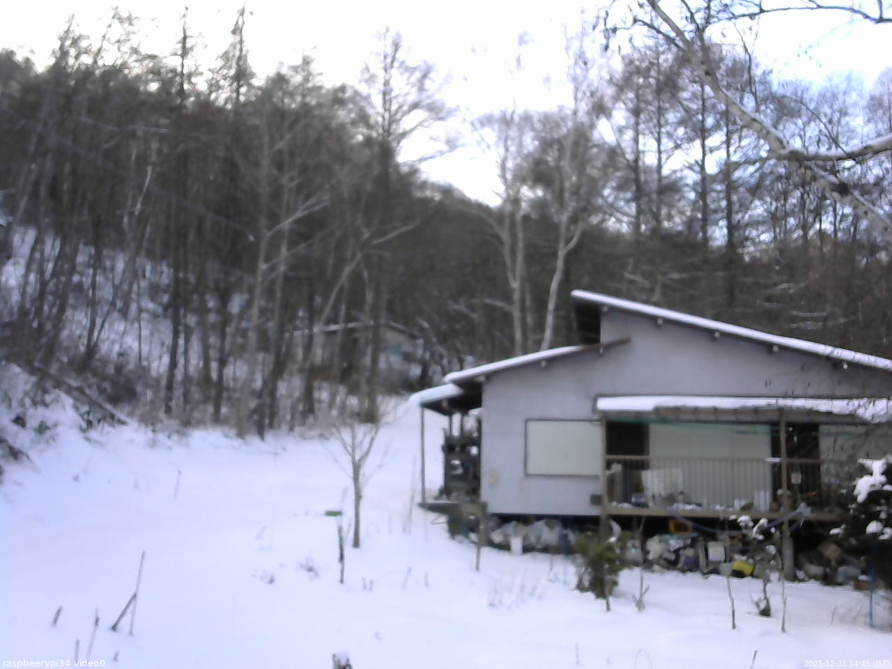 長野県菅平高原 ゆたか山荘 西側(坂上) 2025/12/31 14:45