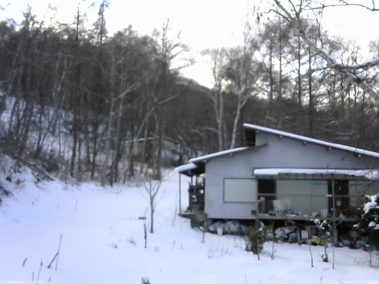 長野県菅平高原 ゆたか山荘 西側(坂上) 2026/01/01 14:30
