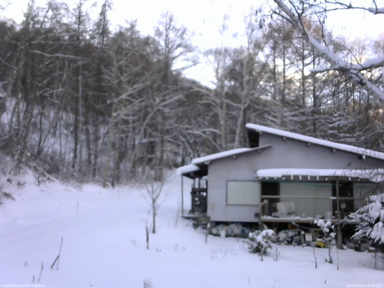 長野県菅平高原 ゆたか山荘 西側(坂上) 2026/01/03 14:30