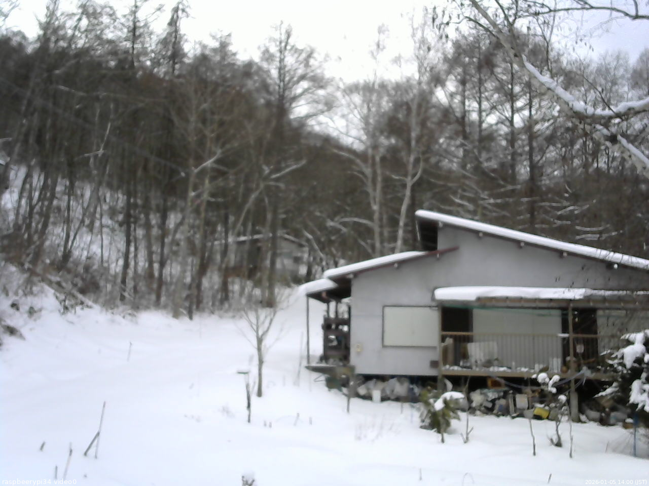 長野県菅平高原 ゆたか山荘 西側(坂上) 2026/01/05 14:00
