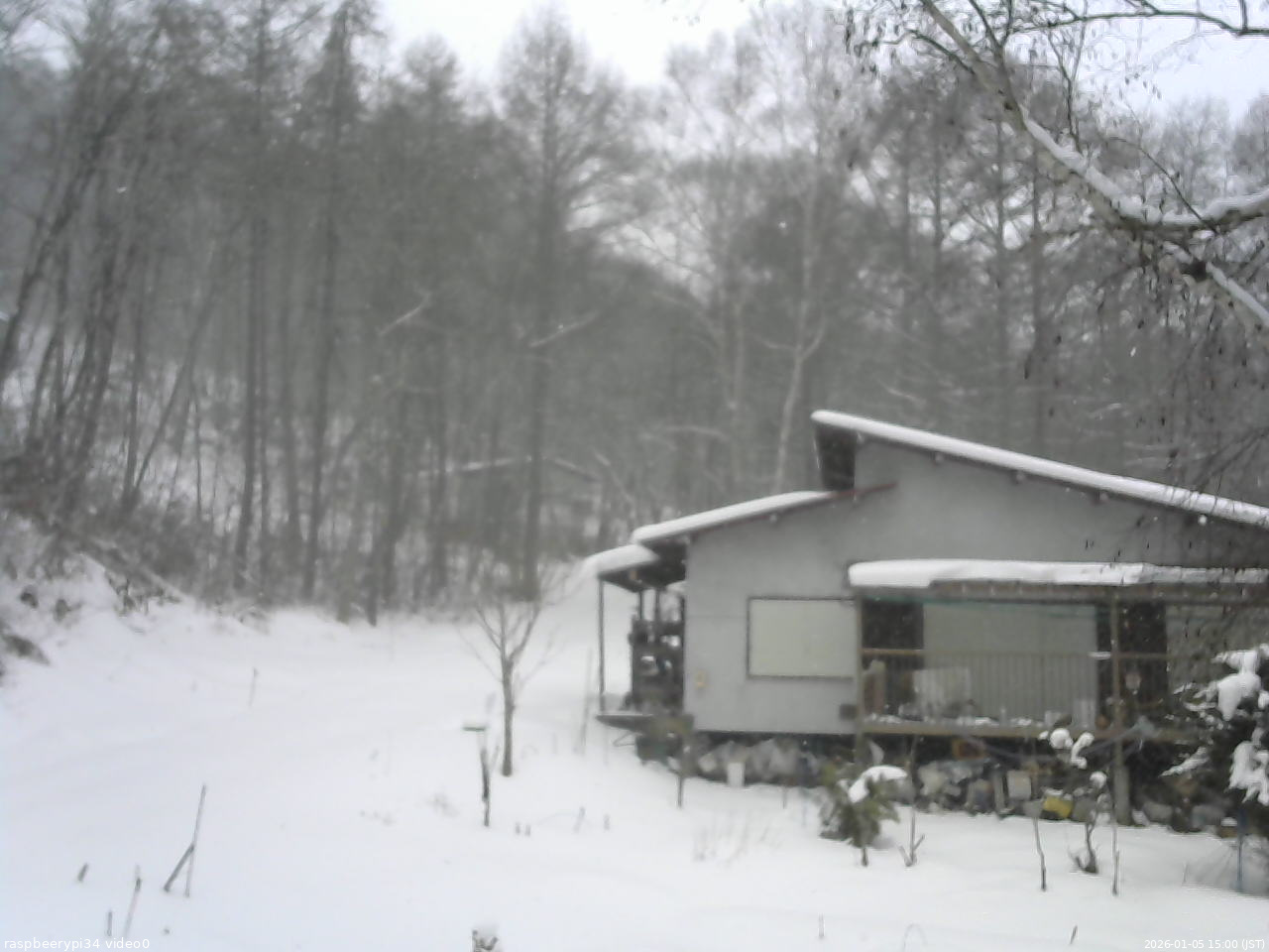 長野県菅平高原 ゆたか山荘 西側(坂上) 2026/01/05 15:00