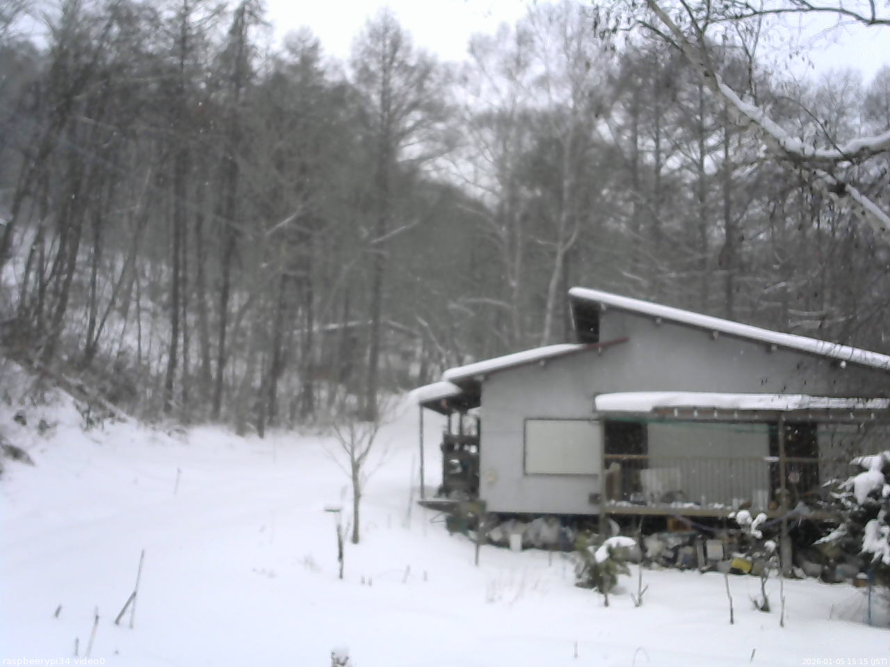 長野県菅平高原 ゆたか山荘 西側(坂上) 2026/01/05 15:15