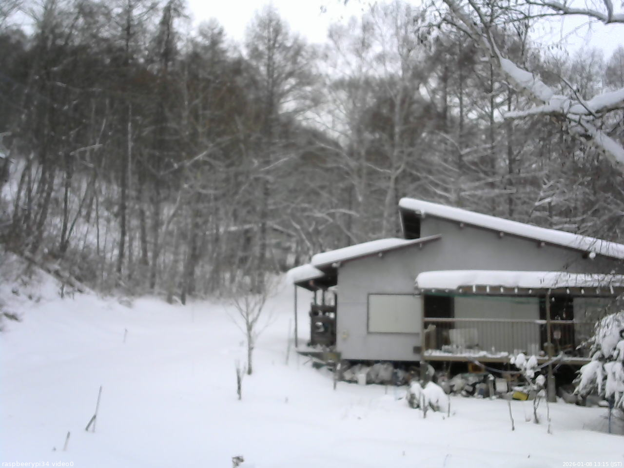 長野県菅平高原 ゆたか山荘 西側(坂上) 2026/01/08 13:15