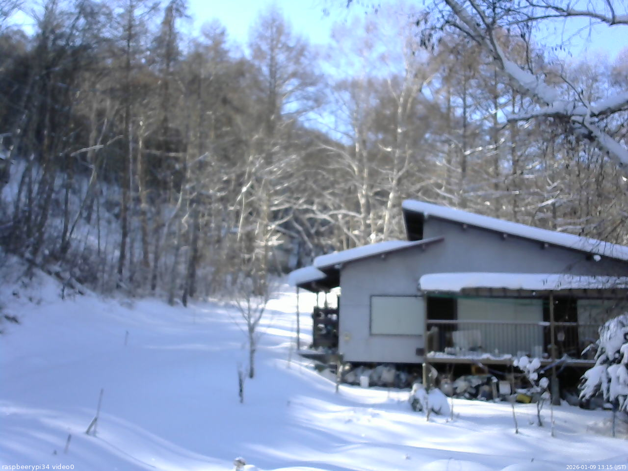 長野県菅平高原 ゆたか山荘 西側(坂上) 2026/01/09 13:15