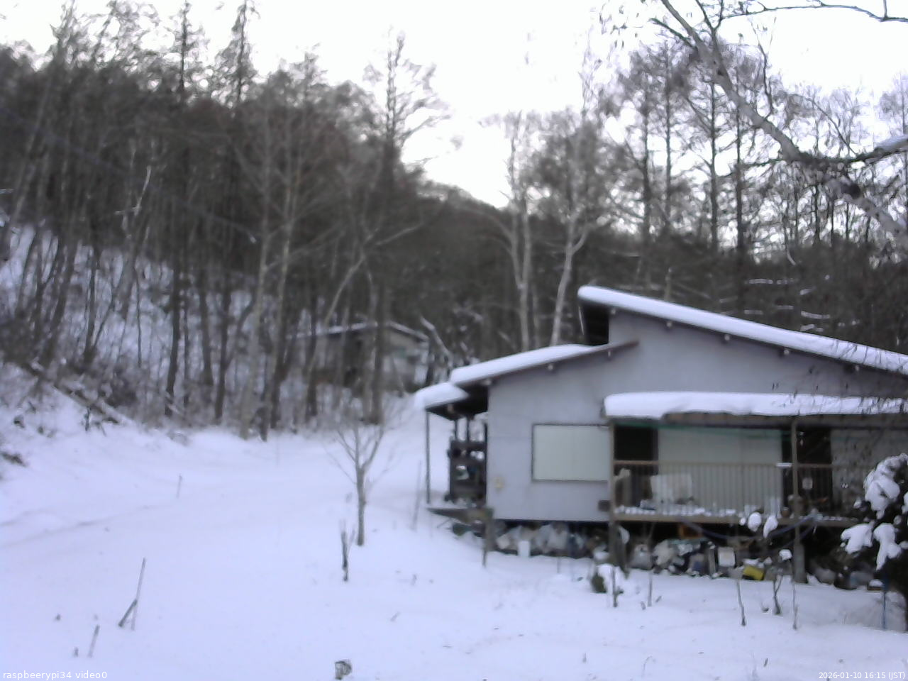長野県菅平高原 ゆたか山荘 西側(坂上) 2026/01/10 16:15