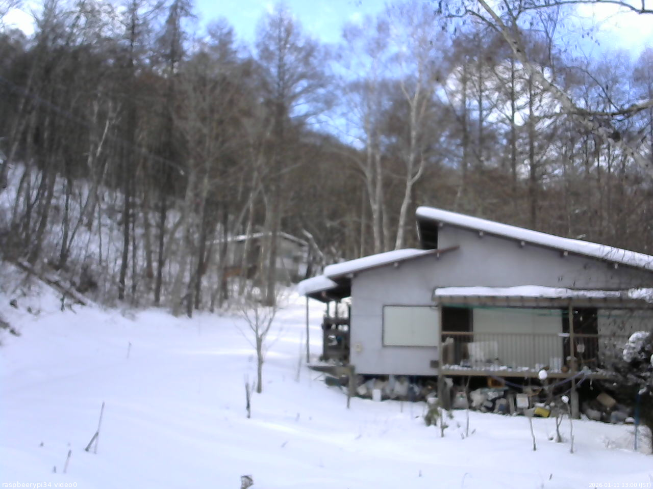 長野県菅平高原 ゆたか山荘 西側(坂上) 2026/01/11 13:00