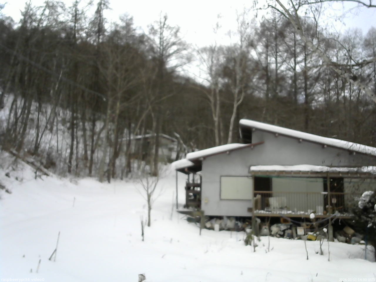 長野県菅平高原 ゆたか山荘 西側(坂上) 2026/01/11 14:30