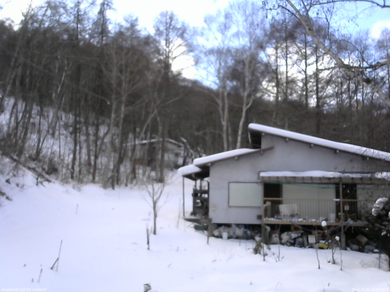 長野県菅平高原 ゆたか山荘 西側(坂上) 2026/01/11 15:00