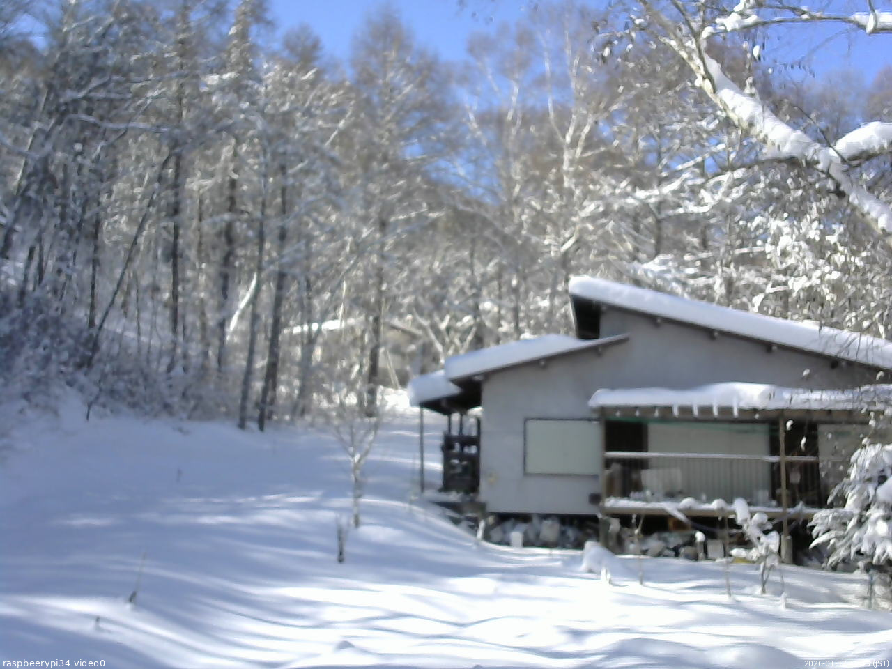 長野県菅平高原 ゆたか山荘 西側(坂上) 2026/01/12 11:45