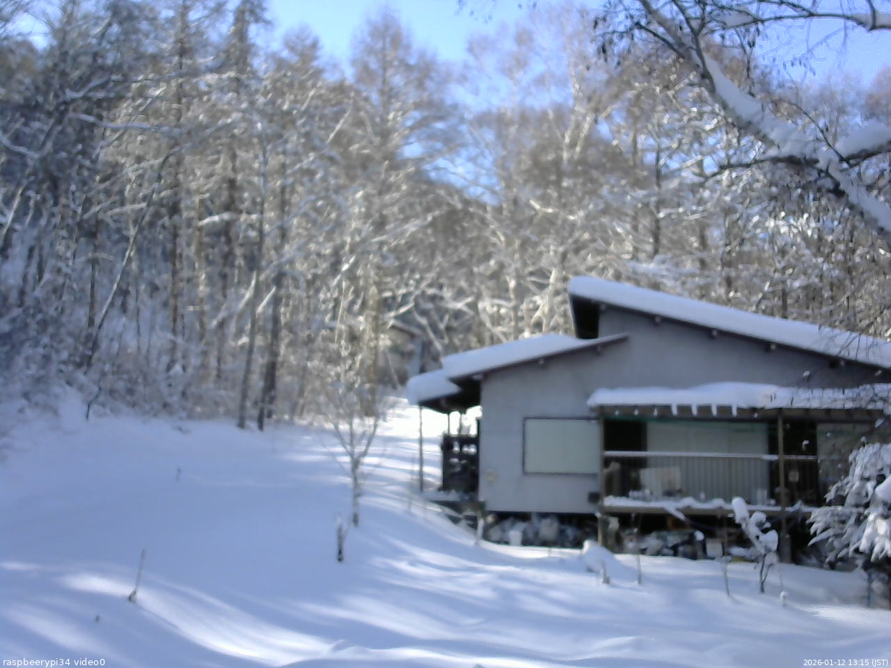 長野県菅平高原 ゆたか山荘 西側(坂上) 2026/01/12 13:15