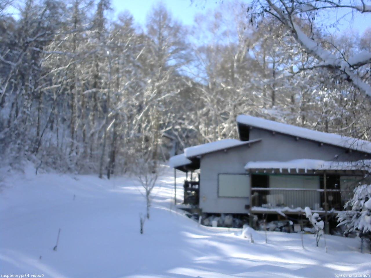 長野県菅平高原 ゆたか山荘 西側(坂上) 2026/01/12 13:30
