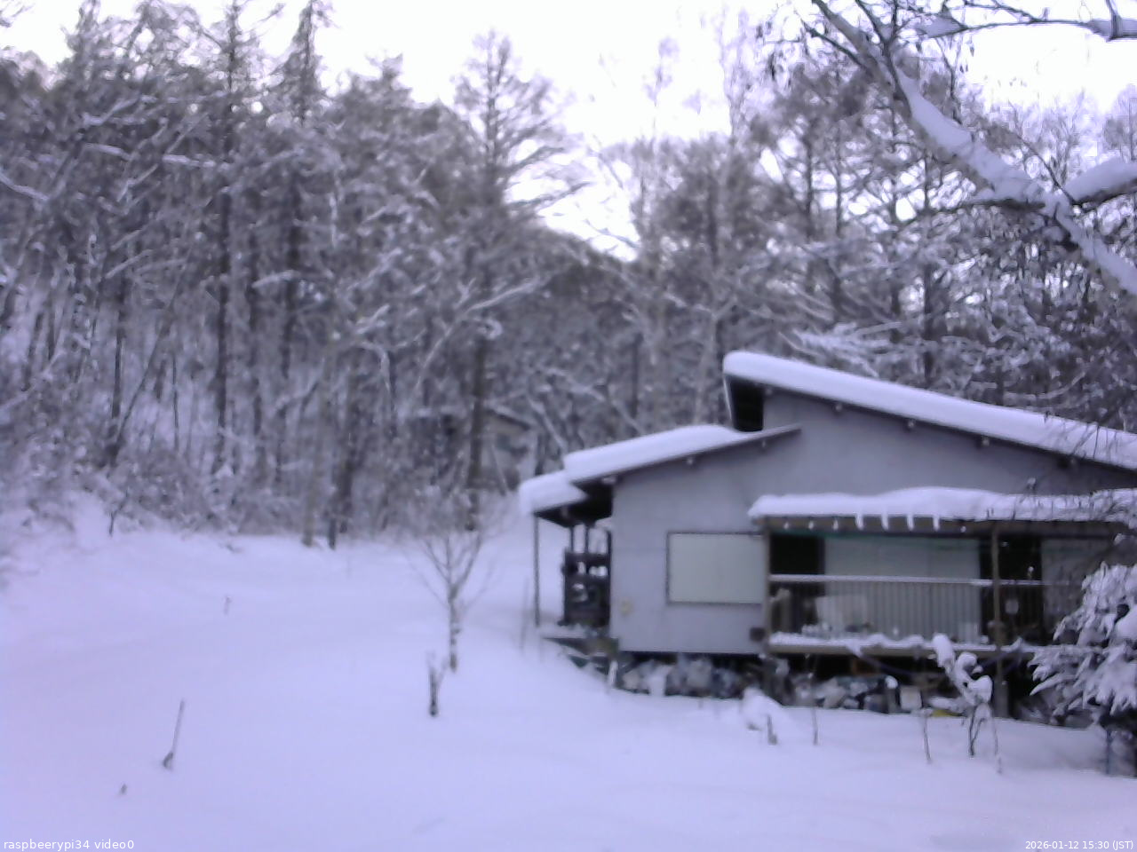長野県菅平高原 ゆたか山荘 西側(坂上) 2026/01/12 15:30