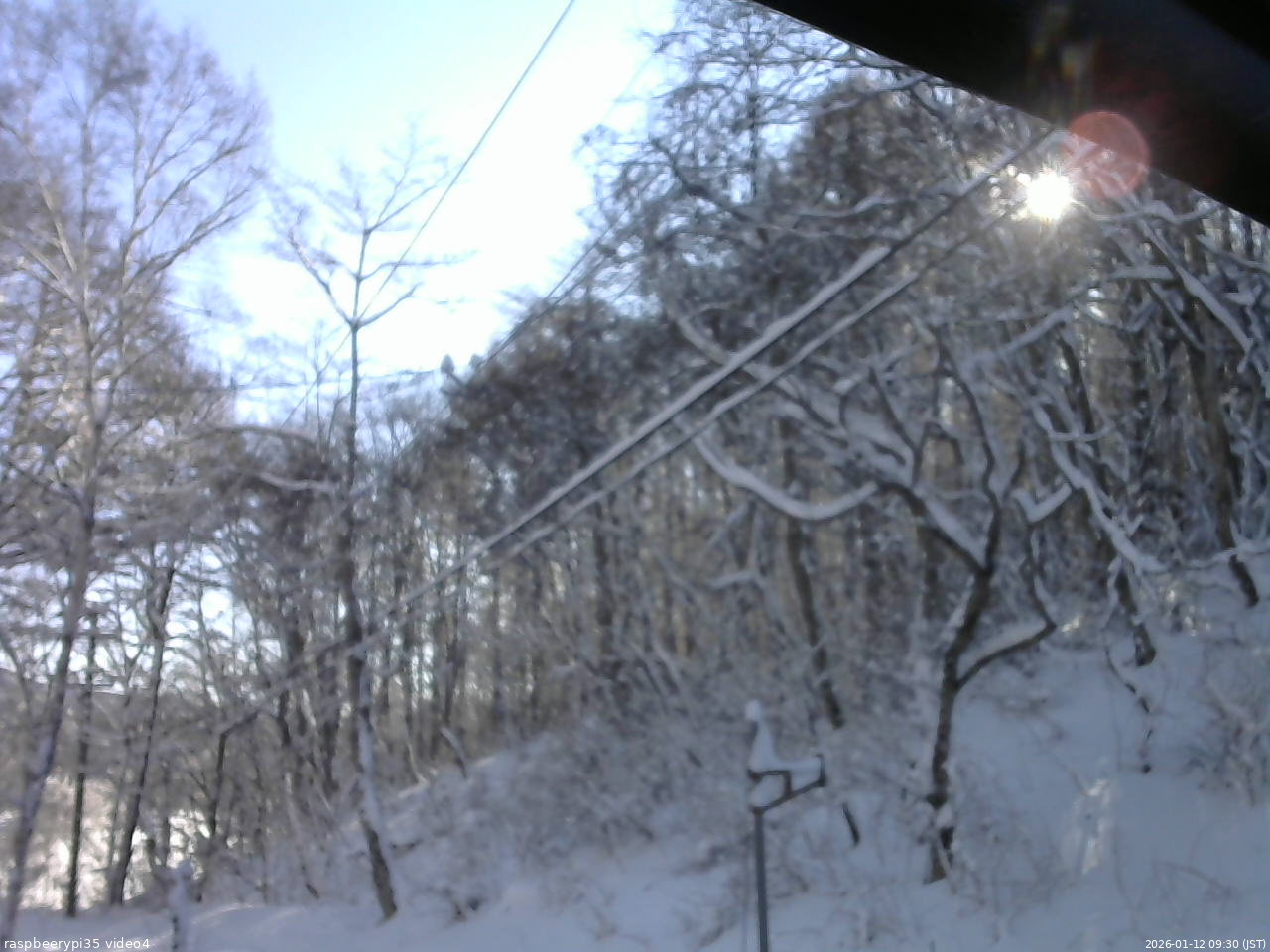 長野県菅平高原 ゆたか山荘 東側上空 2026/01/12 09:30