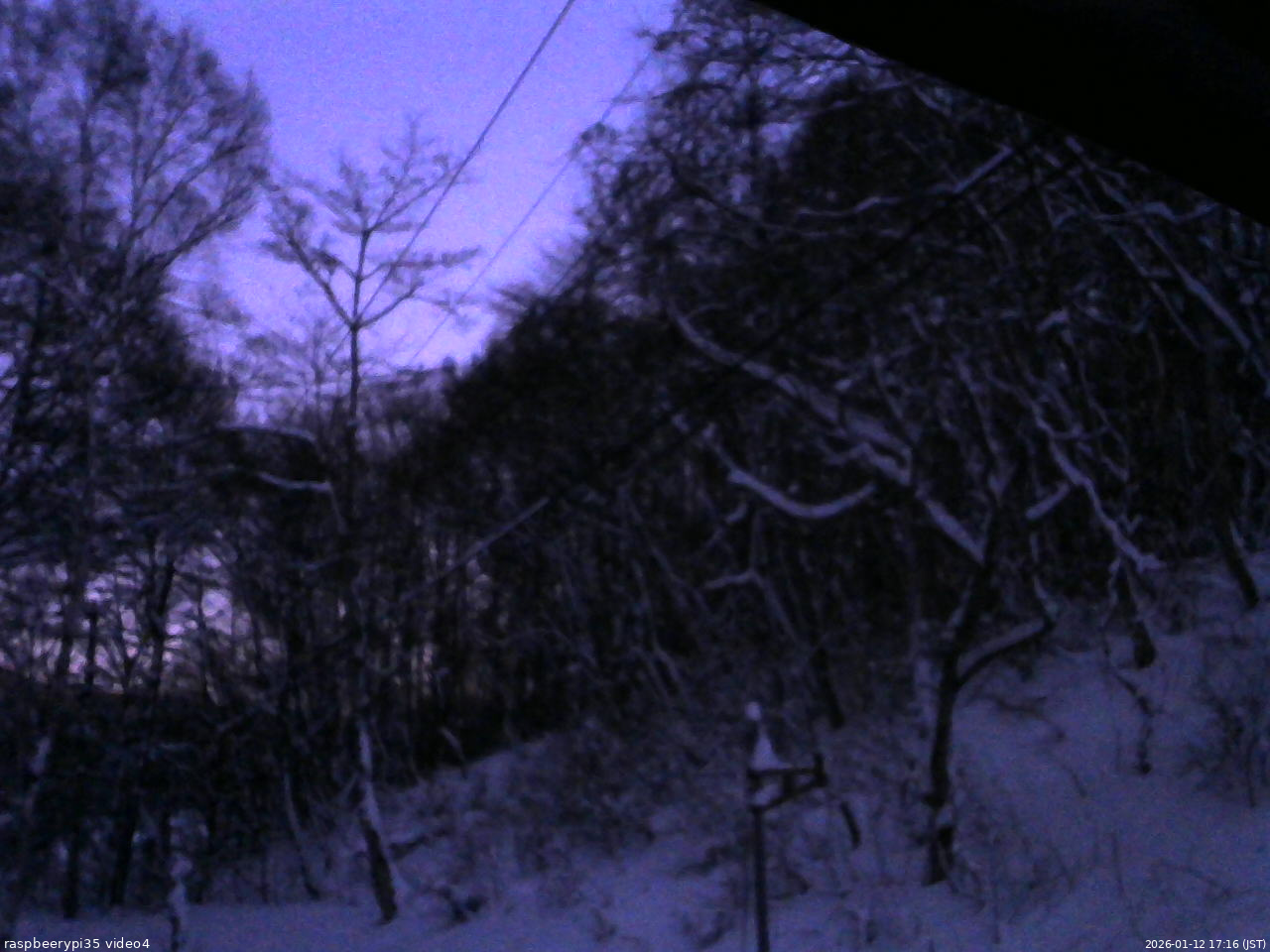 長野県菅平高原 ゆたか山荘 東側上空 2026/01/12 17:15