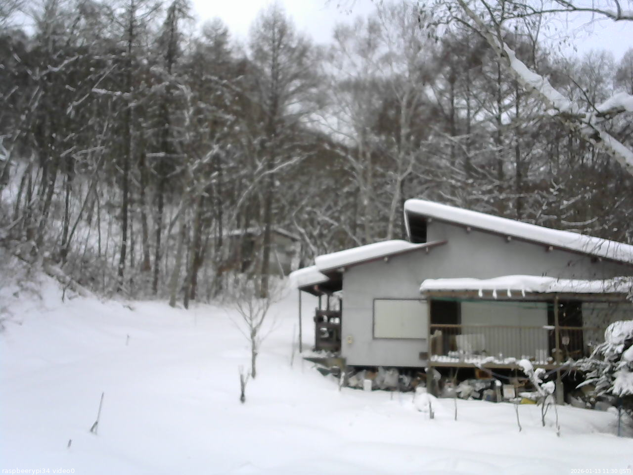 長野県菅平高原 ゆたか山荘 西側(坂上) 2026/01/13 11:30