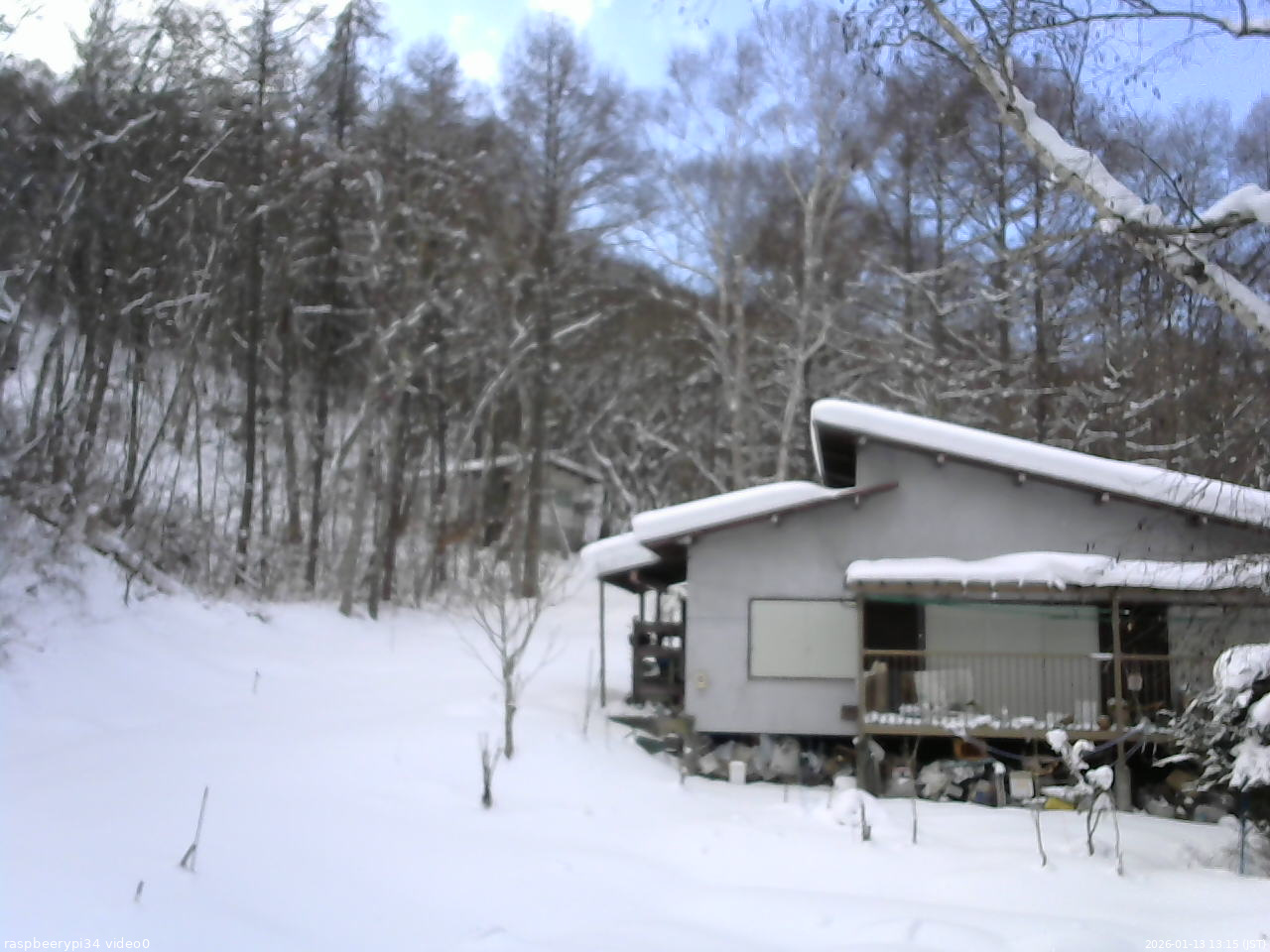 長野県菅平高原 ゆたか山荘 西側(坂上) 2026/01/13 13:15